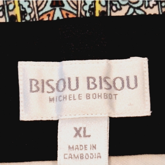 Bisou Bisou Michele Bohbot bohemian print skirt - Picture 4 of 5